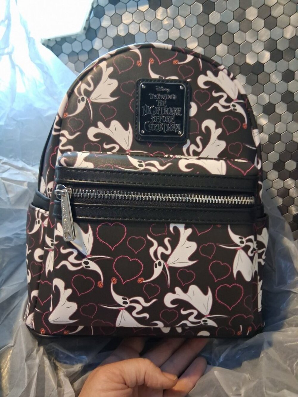 Loungefly Disney NBC Zero Hearts Mini Backpack WDBK2028 NWT
